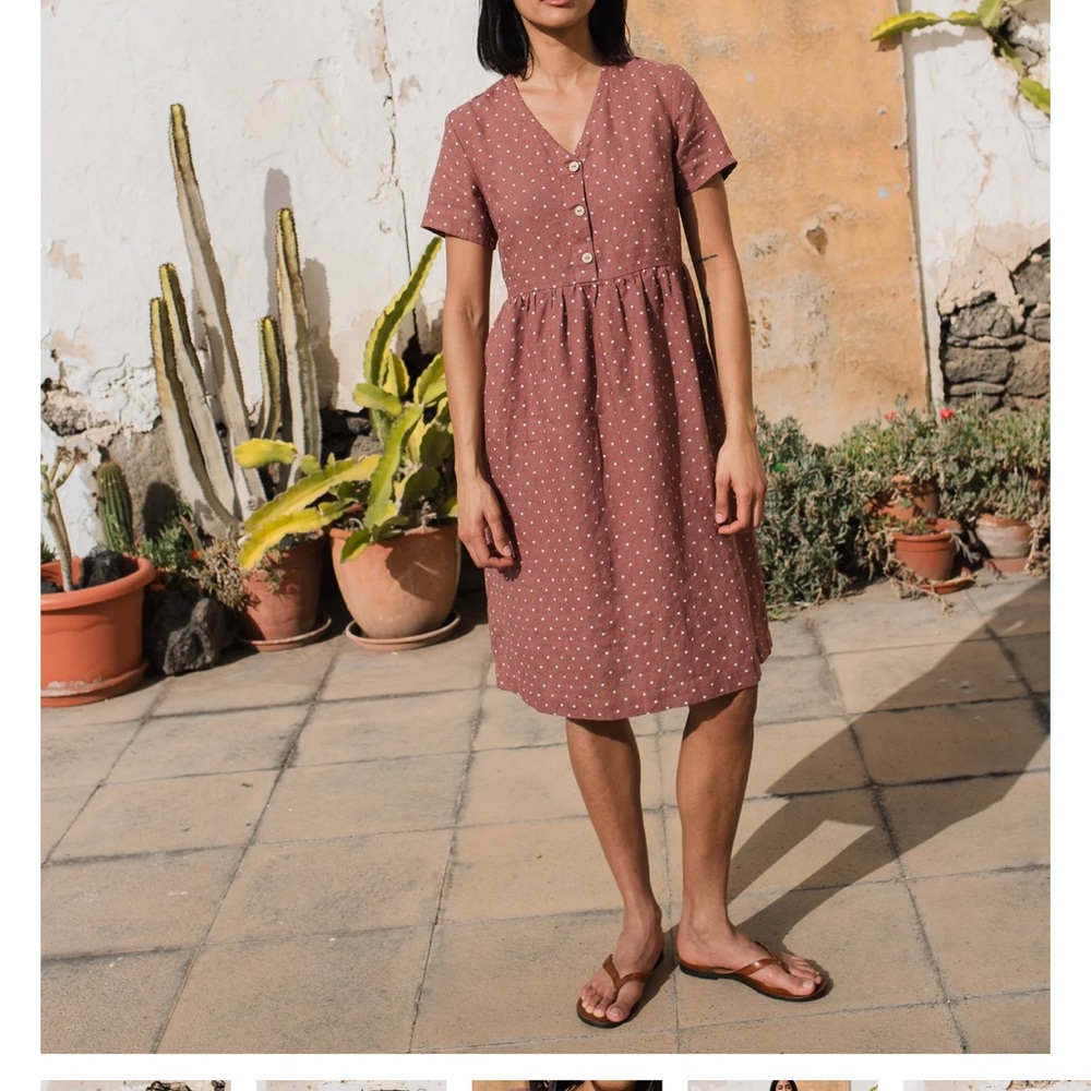 notPERFECTLINEN grape wine Symi dress